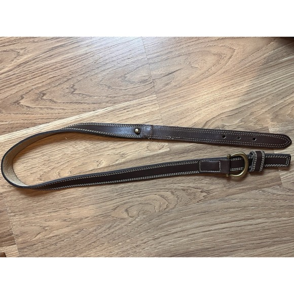 Cipriani Brown Leather Belt Women's Size Medium Style 7658 Loop Buckle Western‎ - Picture 4 of 5